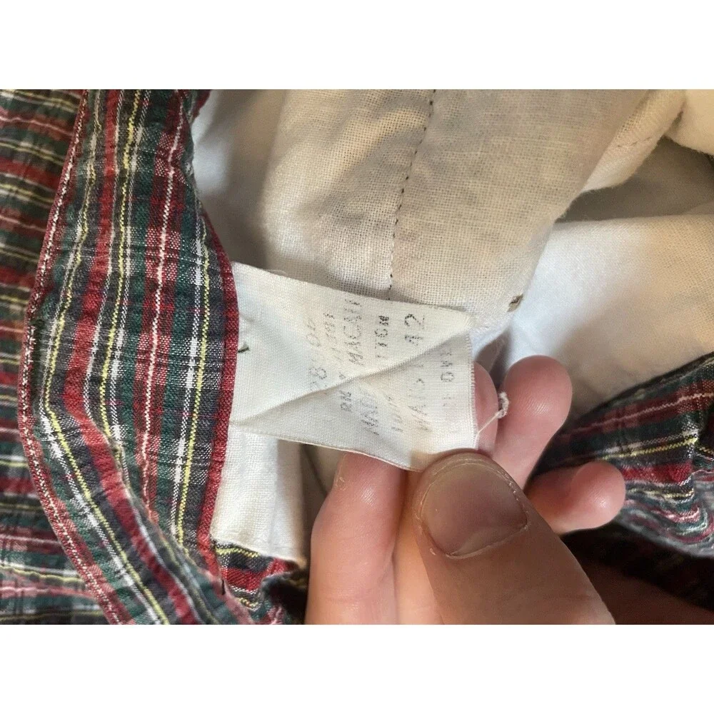 Vintage Polo Ralph Lauren Plaid Shorts Mens 42 Pleated 90s Cotton Macau